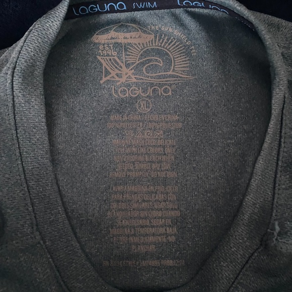 Laguna Blue Mens SunShield Heathered RashGuard 50+ UV Protection T-Shirt XL -NEW - Picture 4 of 4